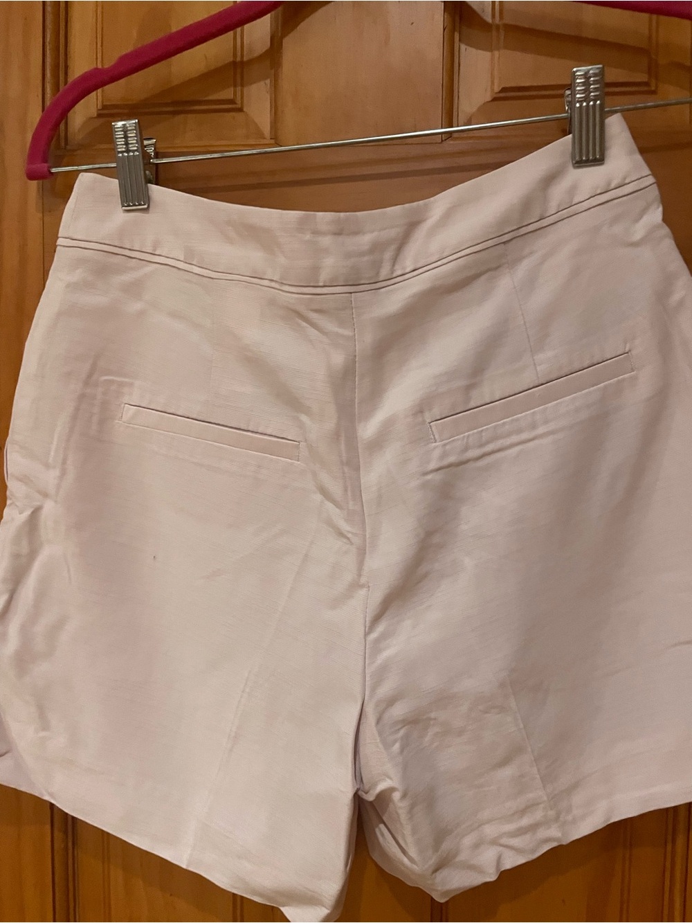 H&M Light Cream Tailored High-Waist Shorts